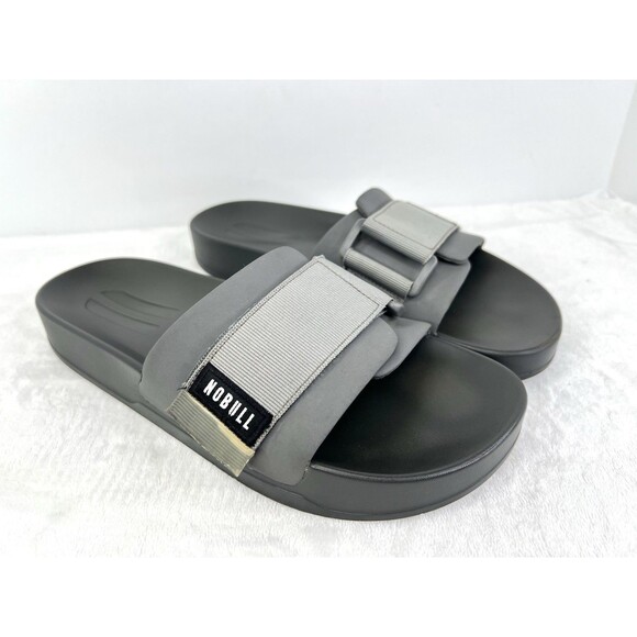 NOBULL Adjustable Strap Sandals Slides Gray Comfort Mens 9 / Womens 10.5 main image 6